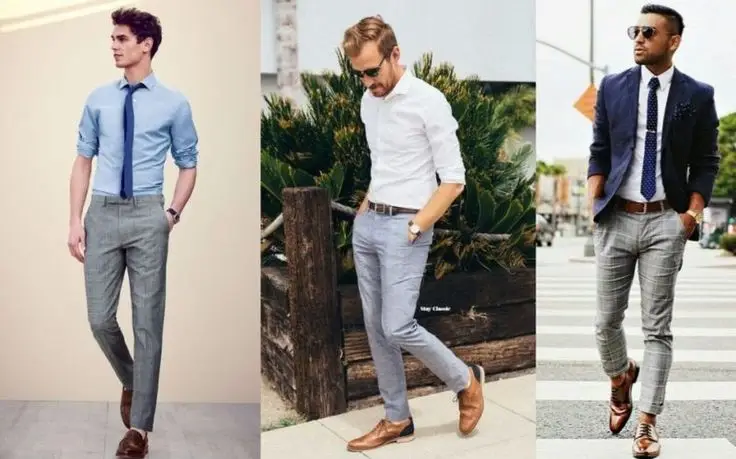 what shoes to wear with grey pants